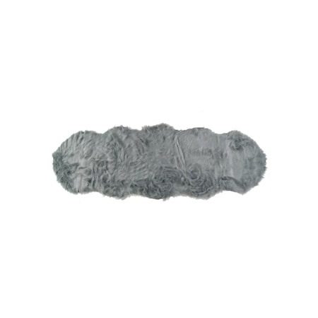 Palacedesigns 2 x 6 in. Sheepskin Rug - Grey PA1852153